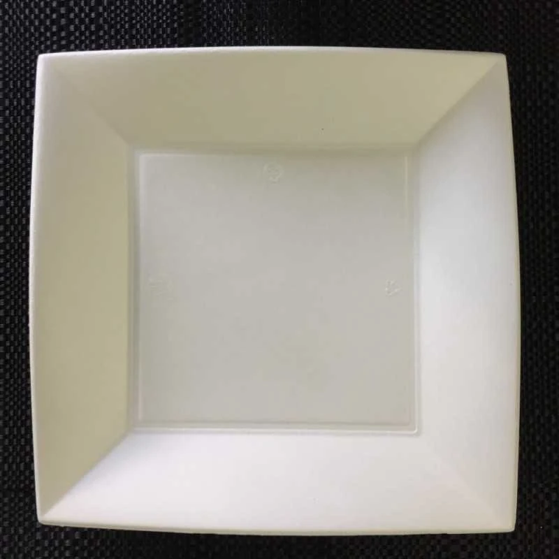 50 Assiettes Carrées Fibres Naturelles Design 23 Cm 5 50 Assiettes Carrées Fibres Naturelles Design 23 Cm – Image 3