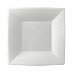 50 Assiettes Carrées Fibres Naturelles Design 23 Cm 9 50 Assiettes Carrées Fibres Naturelles Design 23 Cm -Vacances Vaisselle Magasin assiette biodegradable design carree plate 23 cm par 50 3