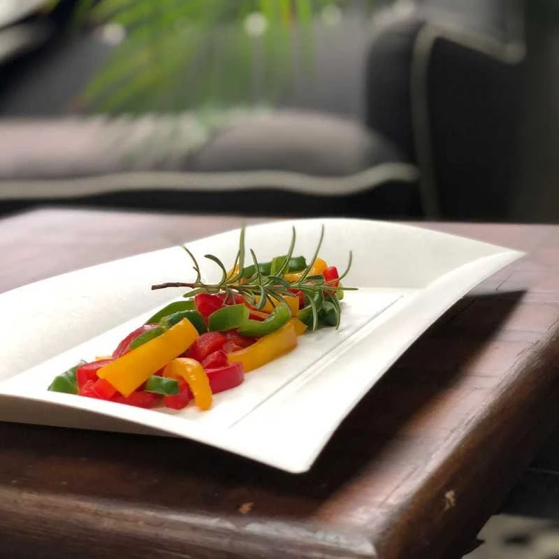 50 Assiettes Rectangulaires Fibres Naturelles Design 28 Cm 7 50 Assiettes Rectangulaires Fibres Naturelles Design 28 Cm – Image 5