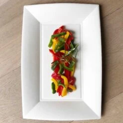 50 Assiettes Rectangulaires Fibres Naturelles Design 28 Cm 14 50 Assiettes Rectangulaires Fibres Naturelles Design 28 Cm -Vacances Vaisselle Magasin assiette biodegradable design rectangulaire 28 cm par 50 5