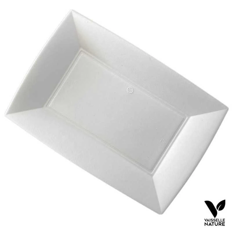 50 Assiettes Rectangulaires Fibres Naturelles Design 28 Cm 9 50 Assiettes Rectangulaires Fibres Naturelles Design 28 Cm – Image 7