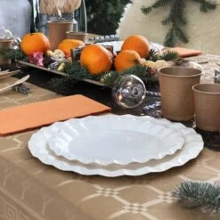 50 Assiettes Carton Blanc Design 18 Cm -Vacances Vaisselle Magasin assiette carton blanc design 18cm par 50 4