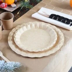 50 Assiettes Carton Kraft Design 18 Cm -Vacances Vaisselle Magasin assiette carton kraft design 18cm par 50 3