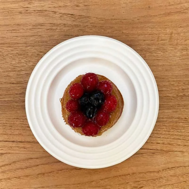 50 Assiettes Design Fibres Naturelles Blanches 18 Cm 4 50 Assiettes Design Fibres Naturelles Blanches 18 Cm – Image 2