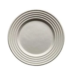 50 Assiettes 100% Fibres Design Blanc 23 Cm -Vacances Vaisselle Magasin assiettes biodegradables design blanc 23 cm par 50 4