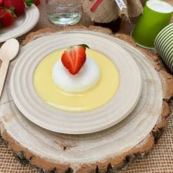 50 Assiettes Nature Design écru 18 Cm 9 50 Assiettes Nature Design écru 18 Cm -Vacances Vaisselle Magasin assiettes biodegradables design ecru 18 cm par 50 2