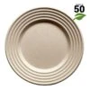 50 Assiettes Nature Design écru 26 Cm -Vacances Vaisselle Magasin assiettes biodegradables design ecru 26 cm par 50
