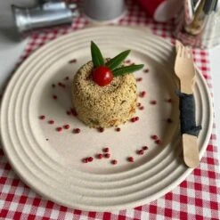 50 Assiettes Nature Design écru 26 Cm -Vacances Vaisselle Magasin assiettes biodegradables design ecru 26 cm par 50 3