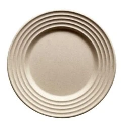 50 Assiettes Nature Design écru 26 Cm -Vacances Vaisselle Magasin assiettes biodegradables design ecru 26 cm par 50 4