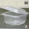 50 Barquettes Chaleur 500 Gr - Couvercle Attenant -Vacances Vaisselle Magasin barquette chaleur 500gr couvercle attenant 500 gr