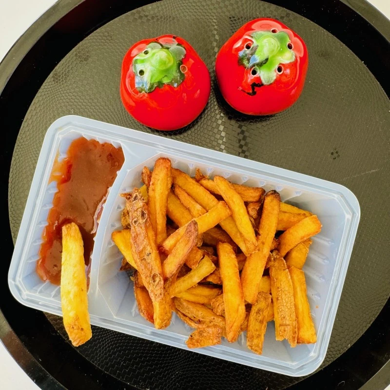 100 Barquettes à Frites 500 Gr + Compartiment 4 100 Barquettes à Frites 500 Gr + Compartiment – Image 2