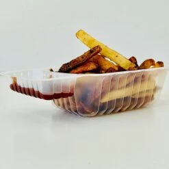 100 Barquettes à Frites 500 Gr + Compartiment 15 100 Barquettes à Frites 500 Gr + Compartiment -Vacances Vaisselle Magasin barquette charcutieres frites et sauce 500 gr 4