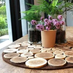 Centre De Table Déco Bois Rond 30 Cm