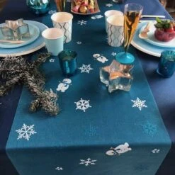 Chemin De Table Bonhomme De Neige 5 M -Vacances Vaisselle Magasin chemin de table bonhomme de neige 5 m 3