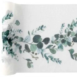 Chemin De Table Bucolique Floral Tendance Vert 3 M