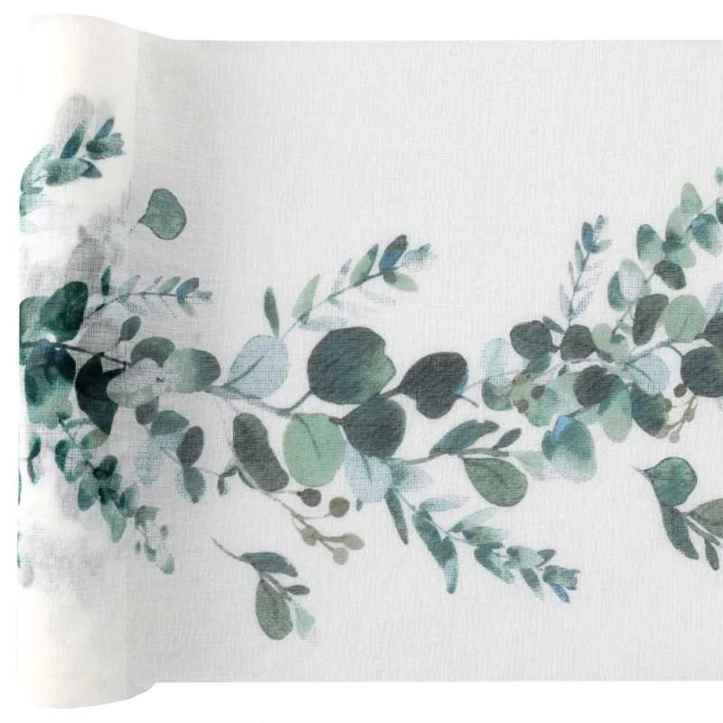 Chemin De Table Bucolique Floral Tendance Vert 3 M 3 Chemin De Table Bucolique Floral Tendance Vert 3 M