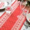 Chemin De Table Coton Rouge Au Coin Du Feu 3 M -Vacances Vaisselle Magasin chemin de table coton rouge au coin du feu 3 m
