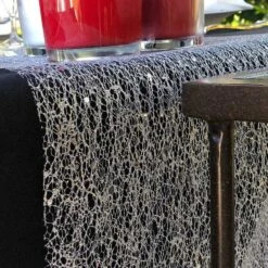 Chemin De Table Glitter Pailleté Argent 5 M -Vacances Vaisselle Magasin chemin de table glitter paillete argent 5 m 2