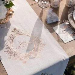 Chemin De Table Just Married 3 M -Vacances Vaisselle Magasin chemin de table just married 3 m 2