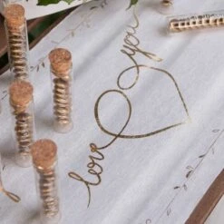 Chemin De Table Just Married Métallisé Or 3 M