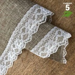 Chemin De Table Jute Et Dentelle 5 M