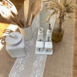 Chemin De Table Jute Et Dentelle 60 Cm X 3 M 9 Chemin De Table Jute Et Dentelle 60 Cm X 3 M -Vacances Vaisselle Magasin chemin de table jute dentelle 60 cm x 3 metres 2