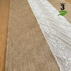 Chemin De Table Jute Et Dentelle 60 Cm X 3 M
