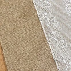 Chemin De Table Jute Et Dentelle 60 Cm X 3 M 10 Chemin De Table Jute Et Dentelle 60 Cm X 3 M -Vacances Vaisselle Magasin chemin de table jute dentelle 60 cm x 3 metres 3