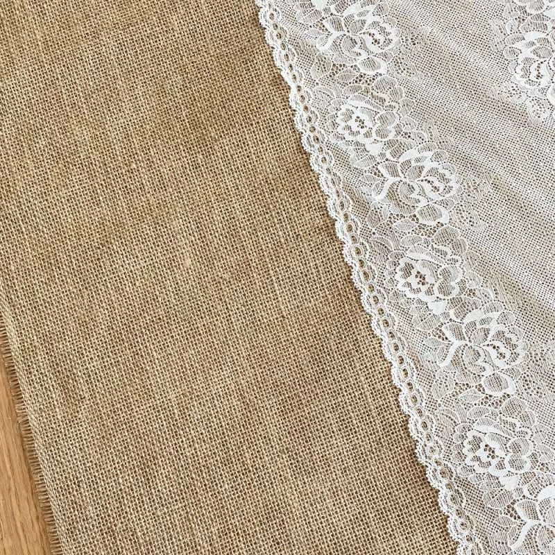 Chemin De Table Jute Et Dentelle 60 Cm X 3 M 6 Chemin De Table Jute Et Dentelle 60 Cm X 3 M – Image 4