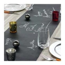 Chemin De Table Kraft Noir Inscriptible 10 M -Vacances Vaisselle Magasin chemin de table kraft noir 10 metres 6