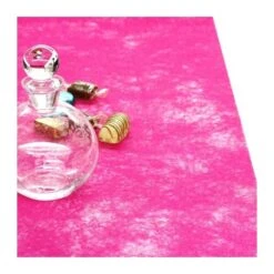 Chemin De Table Romance Intissé Fuchsia 10 M -Vacances Vaisselle Magasin chemin de table romance intisse fuchsia 10 metres 2