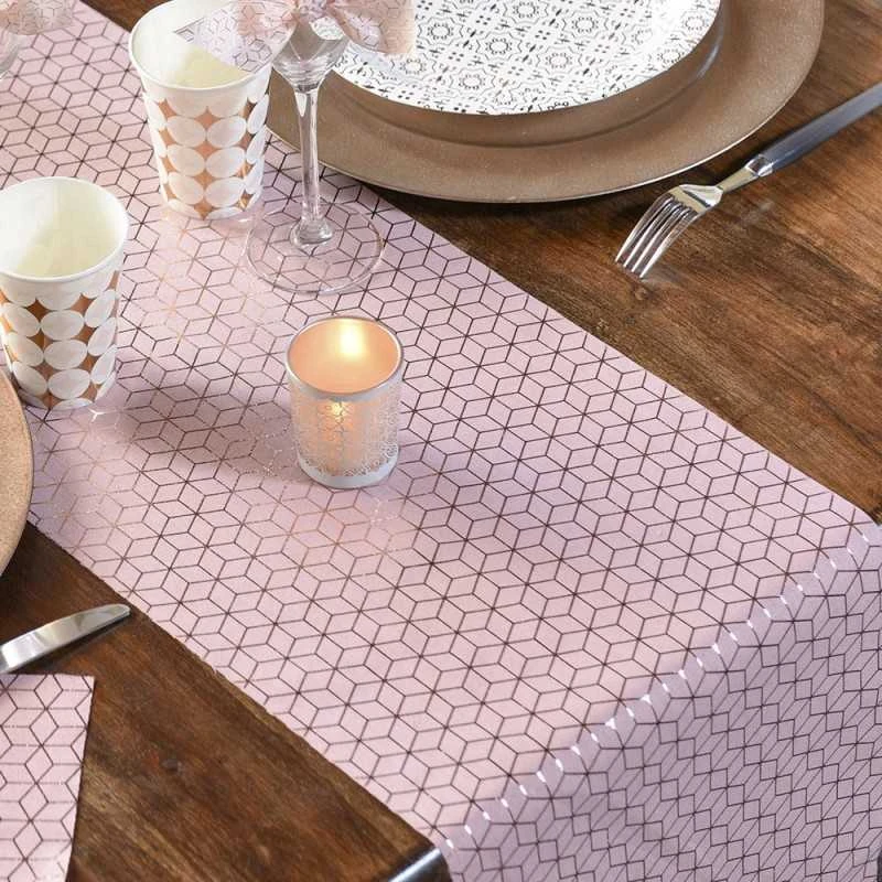 Chemin De Table Rose Gold Irisé 3 M 4 Chemin De Table Rose Gold Irisé 3 M – Image 2