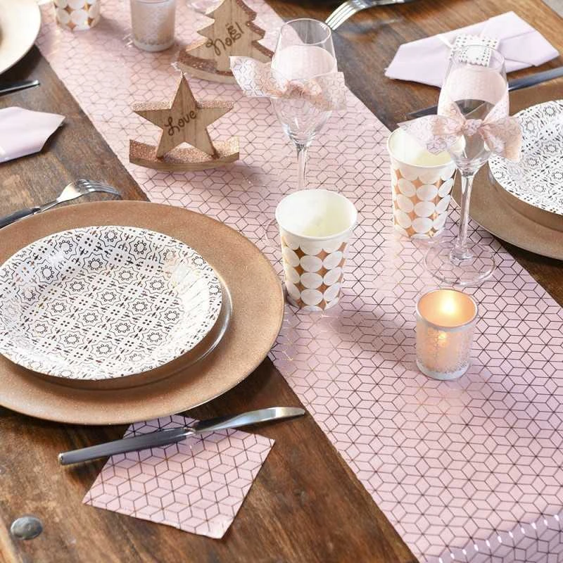 Chemin De Table Rose Gold Irisé 3 M 5 Chemin De Table Rose Gold Irisé 3 M – Image 3