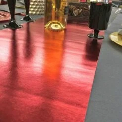 Chemin De Table Style Cuir Rouge 3 M 6 Chemin De Table Style Cuir Rouge 3 M -Vacances Vaisselle Magasin chemin de table style cuir rouge 3 metres 1