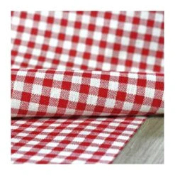 Vacances Vaisselle Magasin -Vacances Vaisselle Magasin chemin de table vichy rouge lin naturel 5 metres 1