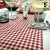 Chemin De Table Vichy Rouge Lin Naturel 5 M -Vacances Vaisselle Magasin chemin de table vichy rouge lin naturel 5 metres