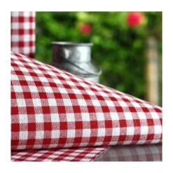Chemin De Table Vichy Rouge Lin Naturel 5 M -Vacances Vaisselle Magasin chemin de table vichy rouge lin naturel 5 metres 3