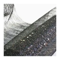 Chemin De Table Glitter Pailleté Noir 5 M