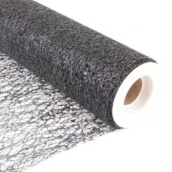 Chemin De Table Glitter Pailleté Noir 5 M -Vacances Vaisselle Magasin chemins de table glitter paillete noir 5 metres 3