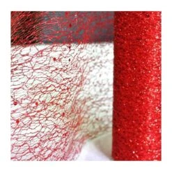 Chemin De Table Glitter Pailleté Rouge 5 M -Vacances Vaisselle Magasin chemins de table glitter paillete rouge 5 metres 3