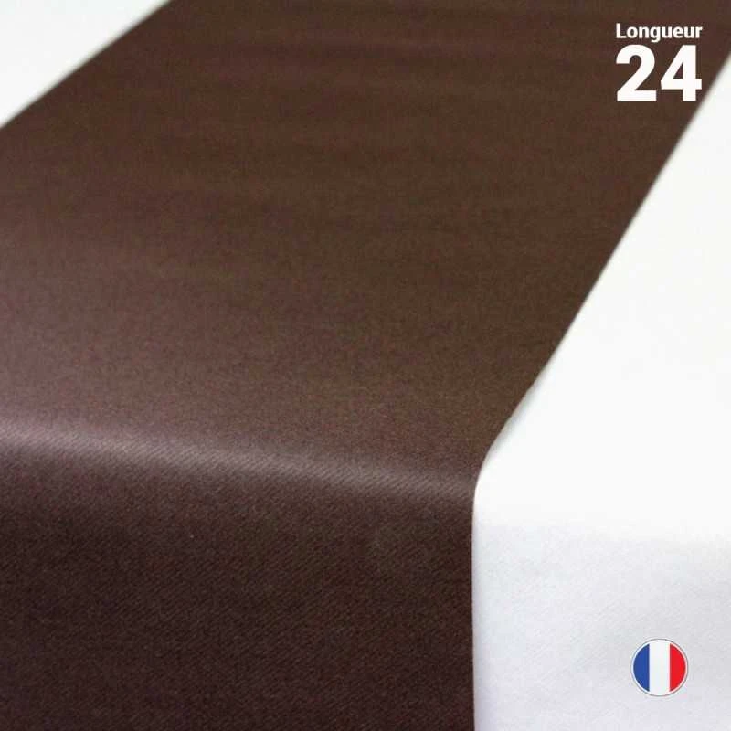 Chemins De Table En Non-tissé Chocolat 24 M 3 Chemins De Table En Non-tissé Chocolat 24 M