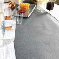 Chemins De Table En Non-tissé Gris Titane 24 M 7 Chemins De Table En Non-tissé Gris Titane 24 M -Vacances Vaisselle Magasin chemins de table non tisse gris titane 24 metres 1