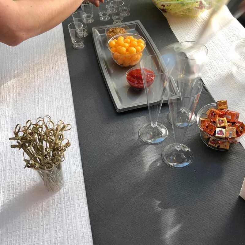 Chemins De Table En Non-tissé Gris Titane 24 M 6 Chemins De Table En Non-tissé Gris Titane 24 M – Image 4