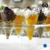 Coffret De 60 Verrines Cônes Coeur + 5 Présentoirs -Vacances Vaisselle Magasin coffret de 60 verrines cones coeur 5 presentoirs recyclable reutilisable