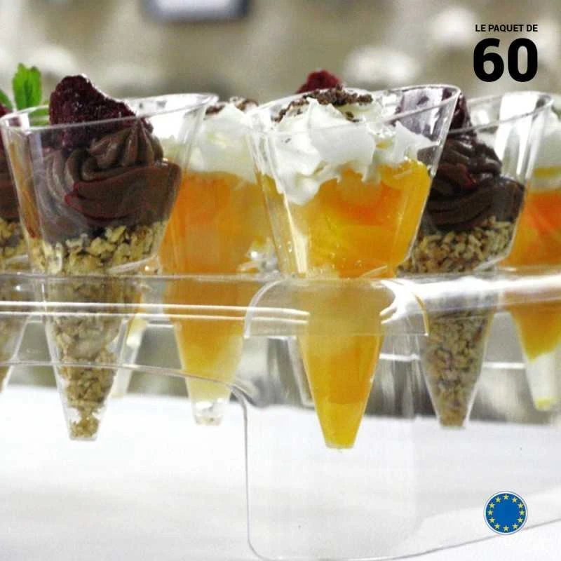 Coffret De 60 Verrines Cônes Coeur + 5 Présentoirs 3 Coffret De 60 Verrines Cônes Coeur + 5 Présentoirs