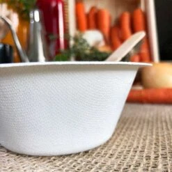 50 Coupelles Fibres Naturelles 25 Cl -Vacances Vaisselle Magasin coupelle 25 cl biodegradable par 50 3