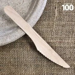 100 Couteaux Bois 17 Cm 12 100 Couteaux Bois 17 Cm -Vacances Vaisselle Magasin couteau bois 17cm biodegradable par 100 4