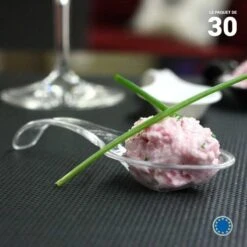 30 Cuillères Verrines Chinoises Cristal -Vacances Vaisselle Magasin cuillere verrine chinoise cristal par 30 recyclable reutilisable 2