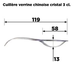 30 Cuillères Verrines Chinoises Cristal -Vacances Vaisselle Magasin cuillere verrine chinoise cristal par 30 recyclable reutilisable 5