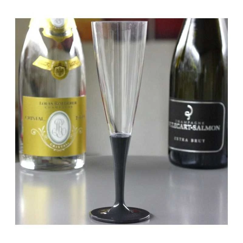 10 Flûtes à Pied Premium Gris Ardoise 4 10 Flûtes à Pied Premium Gris Ardoise – Image 2